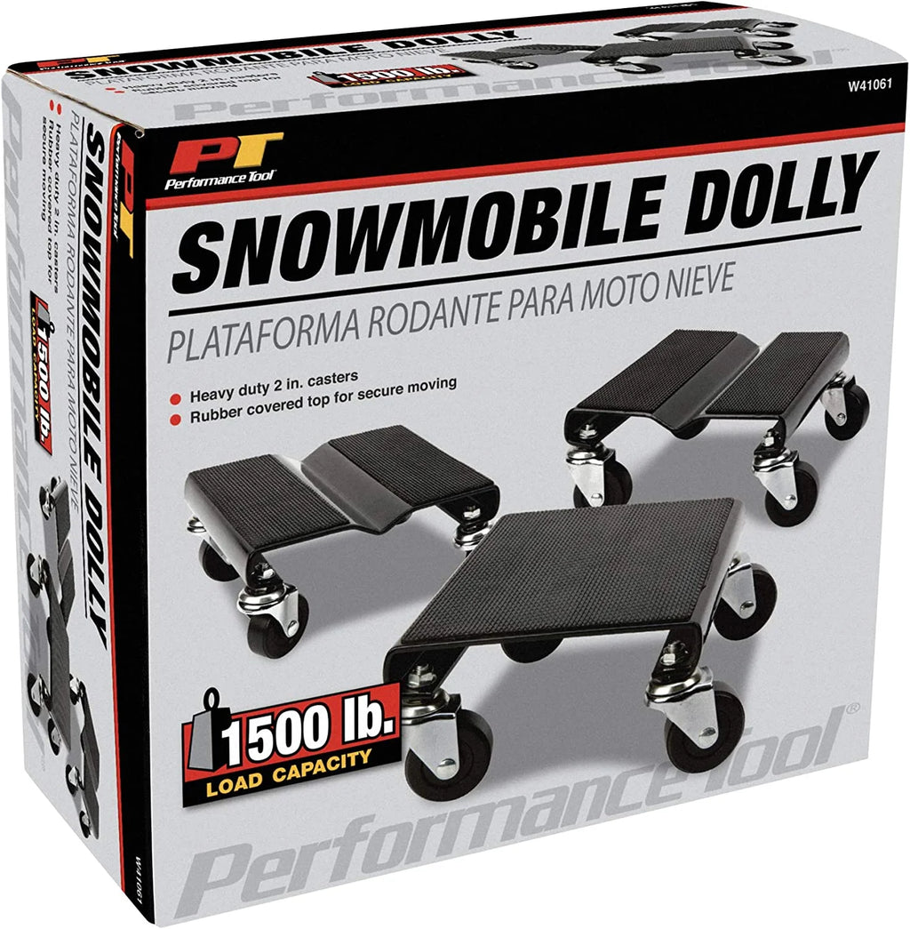 Heavy Duty Snowmobile Dolly with 2.5” PVC Swivel Casters and Rubber Pad N20866