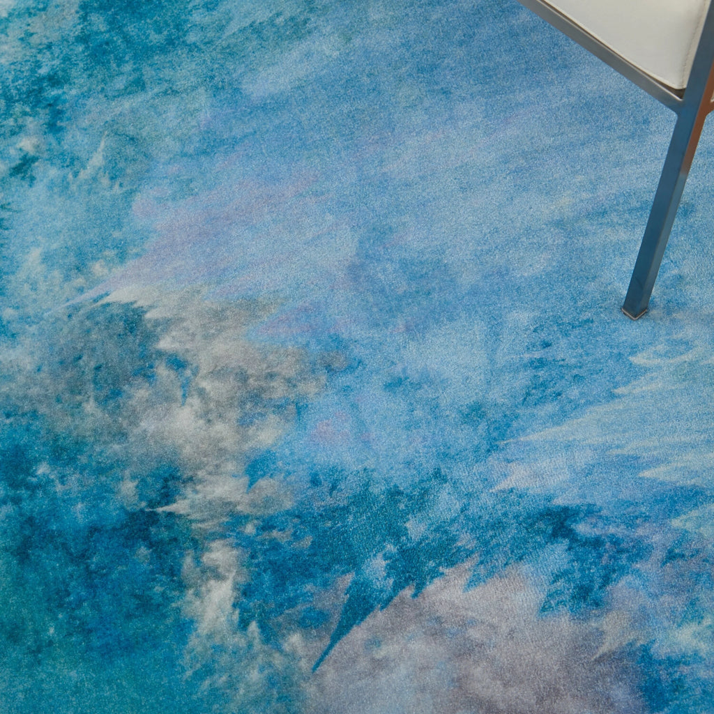 Seafoam Green Fabric Indoor Rug S1330