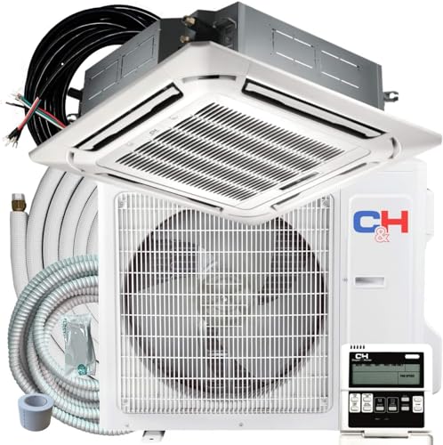 Ceiling Cassette Ductless Mini Split AC/Heating System with Heat Pump G494147