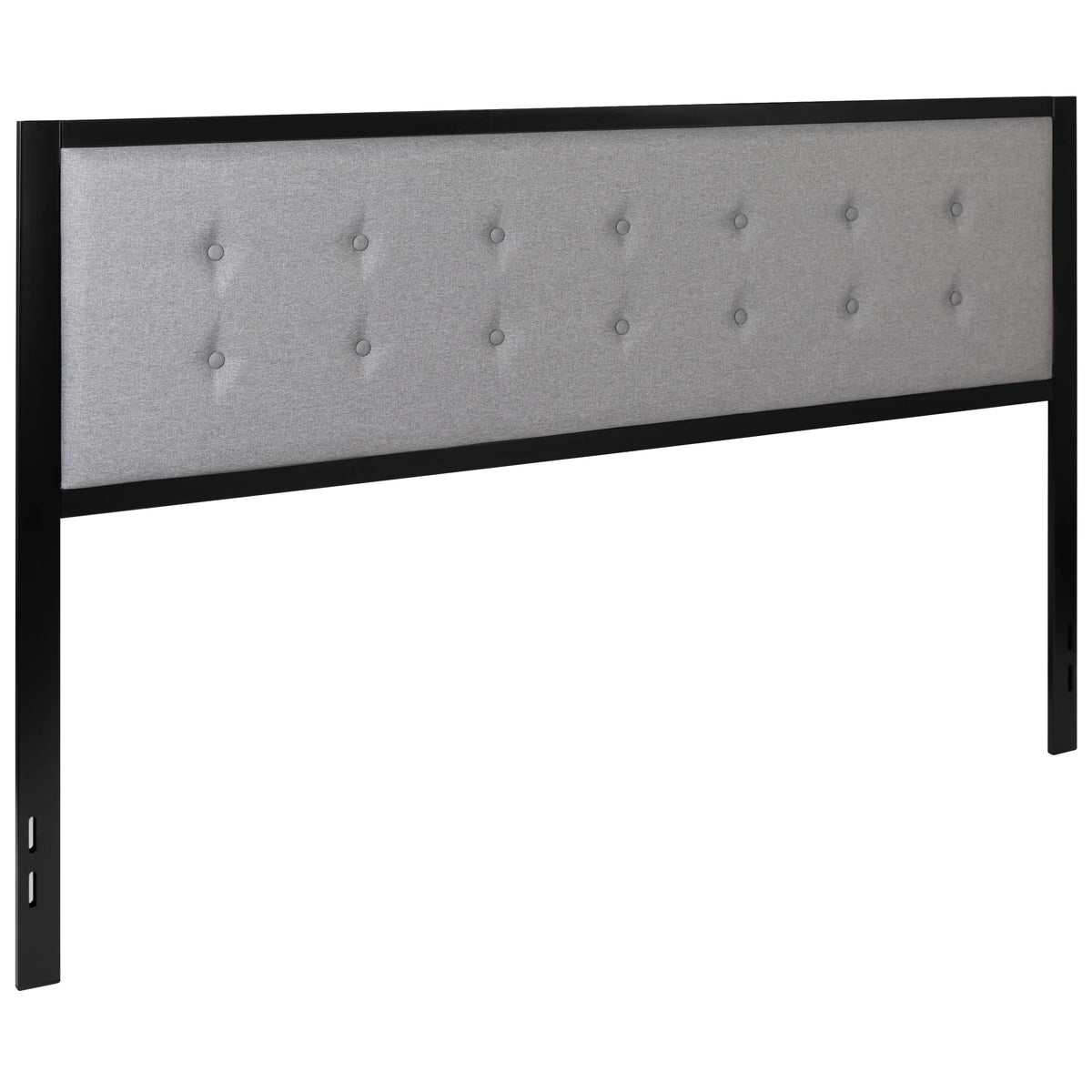 Light Gray Fabric Upholstered King Size Headboard D92970
