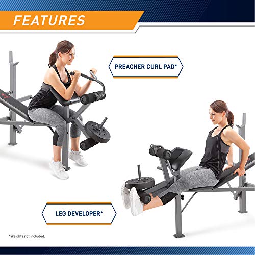 Alloy Steel Weight Bench with Leg Developer and Butterfly Arms S35924