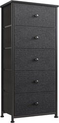 5 Drawer Dresser with Wooden Top and Fabric Bins H873