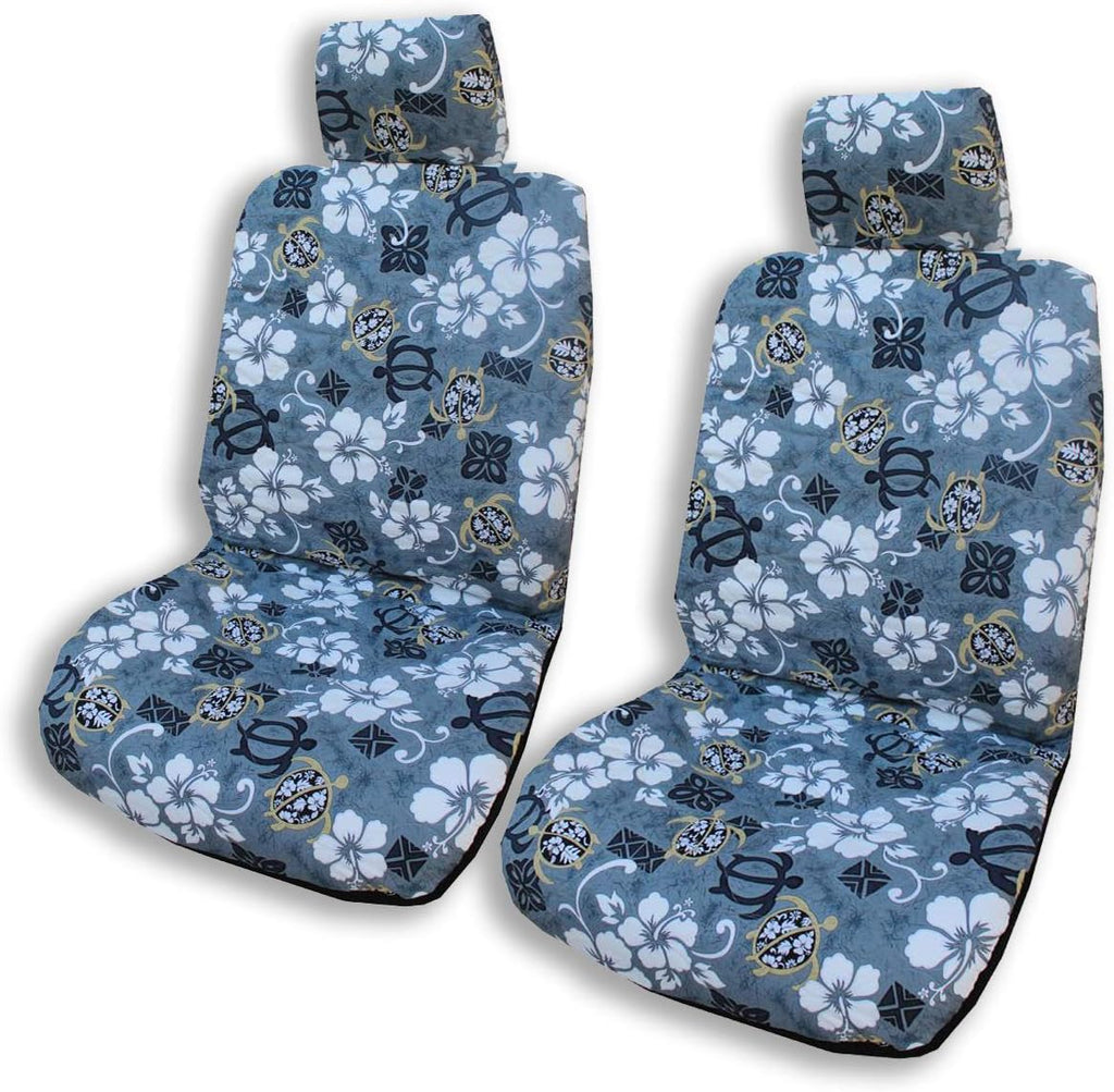 Gray Hawaiian Car Seat Covers Pack of 2 R41541