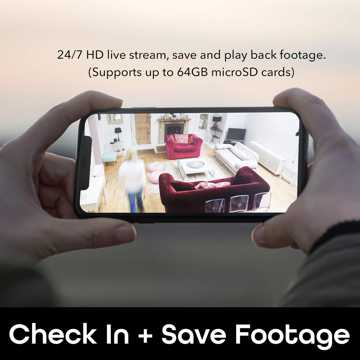 White 1080p Indoor Smart Security Camera 2 Pack V316