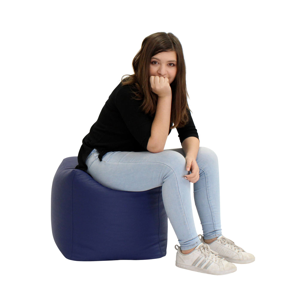 Raspberry Square Bean Bag Pouf K42595