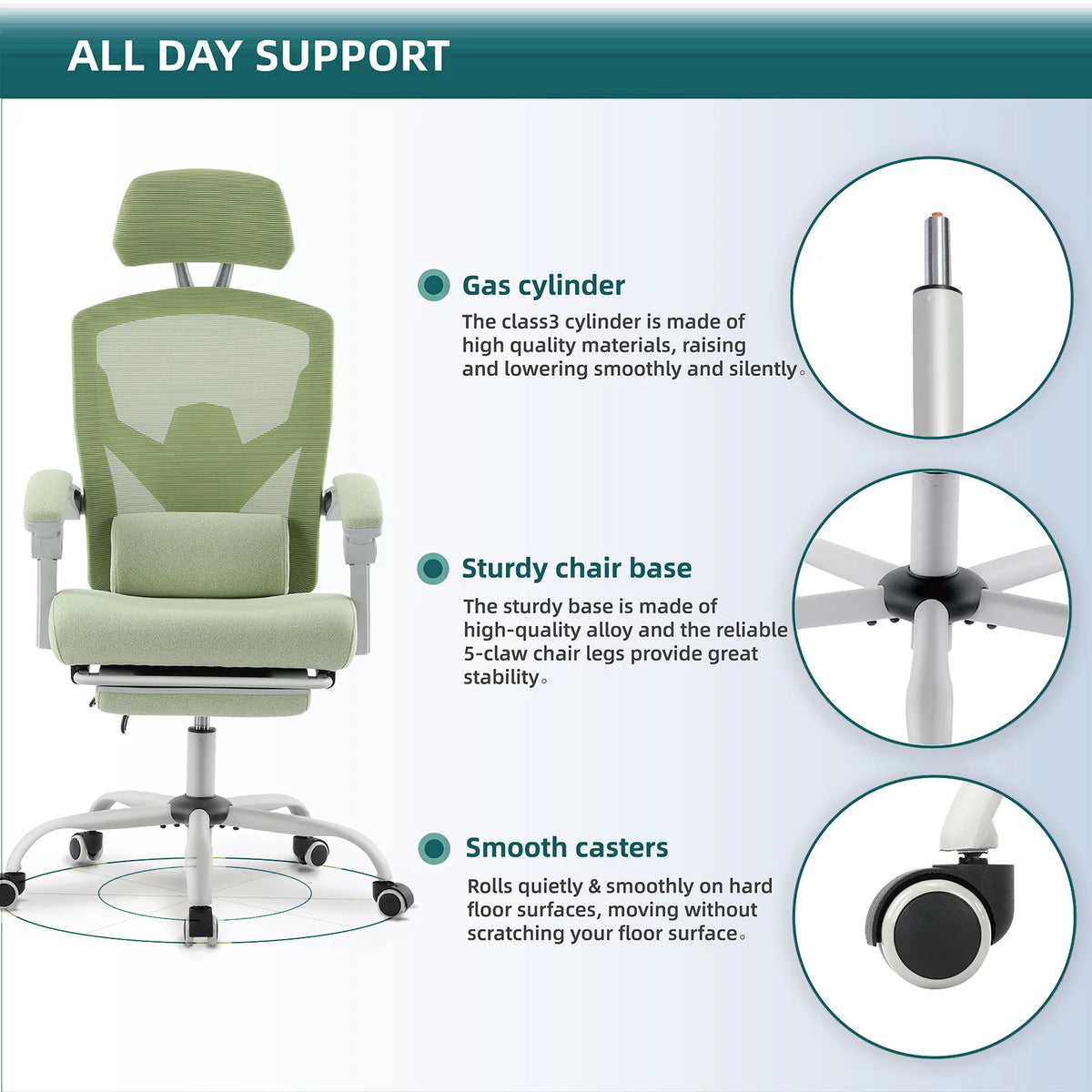 Ergonomic Mesh Office Chair with Lumbar Support M595