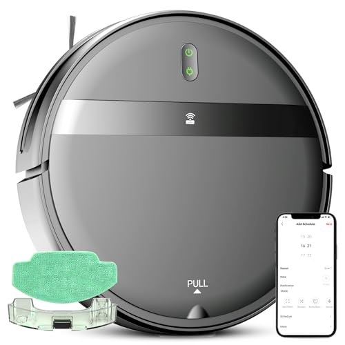 Robot Vacuum and Mop Combo, 2-in-1 Robotic Vacuum Cleaner with Tangle-Free Suction H588