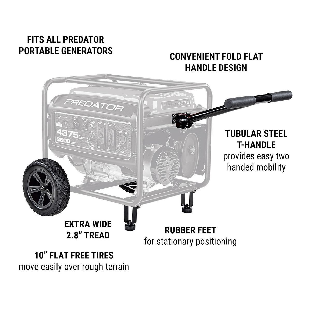 Heavy Duty Generator Wheel Kit F3001