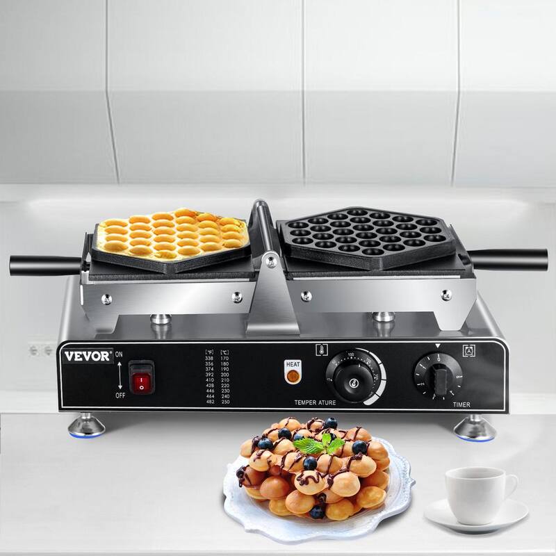 Commercial Bubble Waffle Maker Electric 1500W D7201
