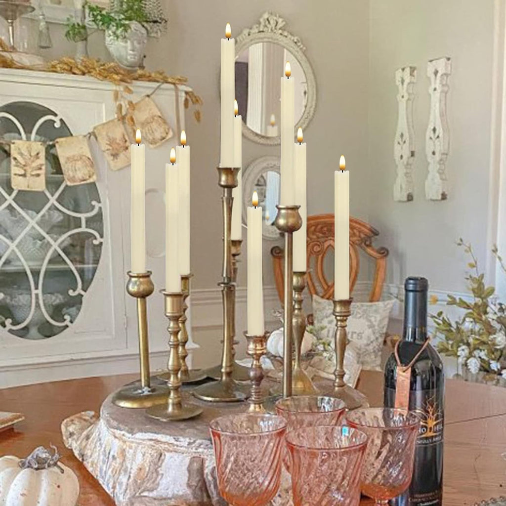 Flameless Taper Candles with Remote and Timer, 6 Pack E2451