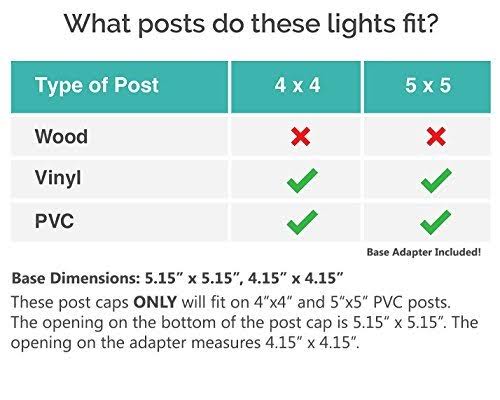 White Solar Post Cap Light with Base Adapter 12 Pack E871992