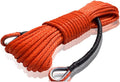 3/8×84ft Orange Synthetic Winch Rope Extension, Pack of 2 S833