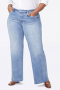 Wide Leg Fray Hem Jeans, Size 28 W I607555
