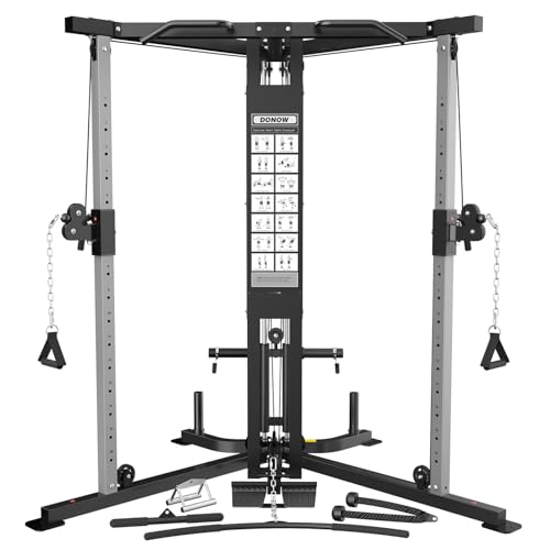 Cable Crossover Machine with Dual Pulley System and Pull-Up Bar W838