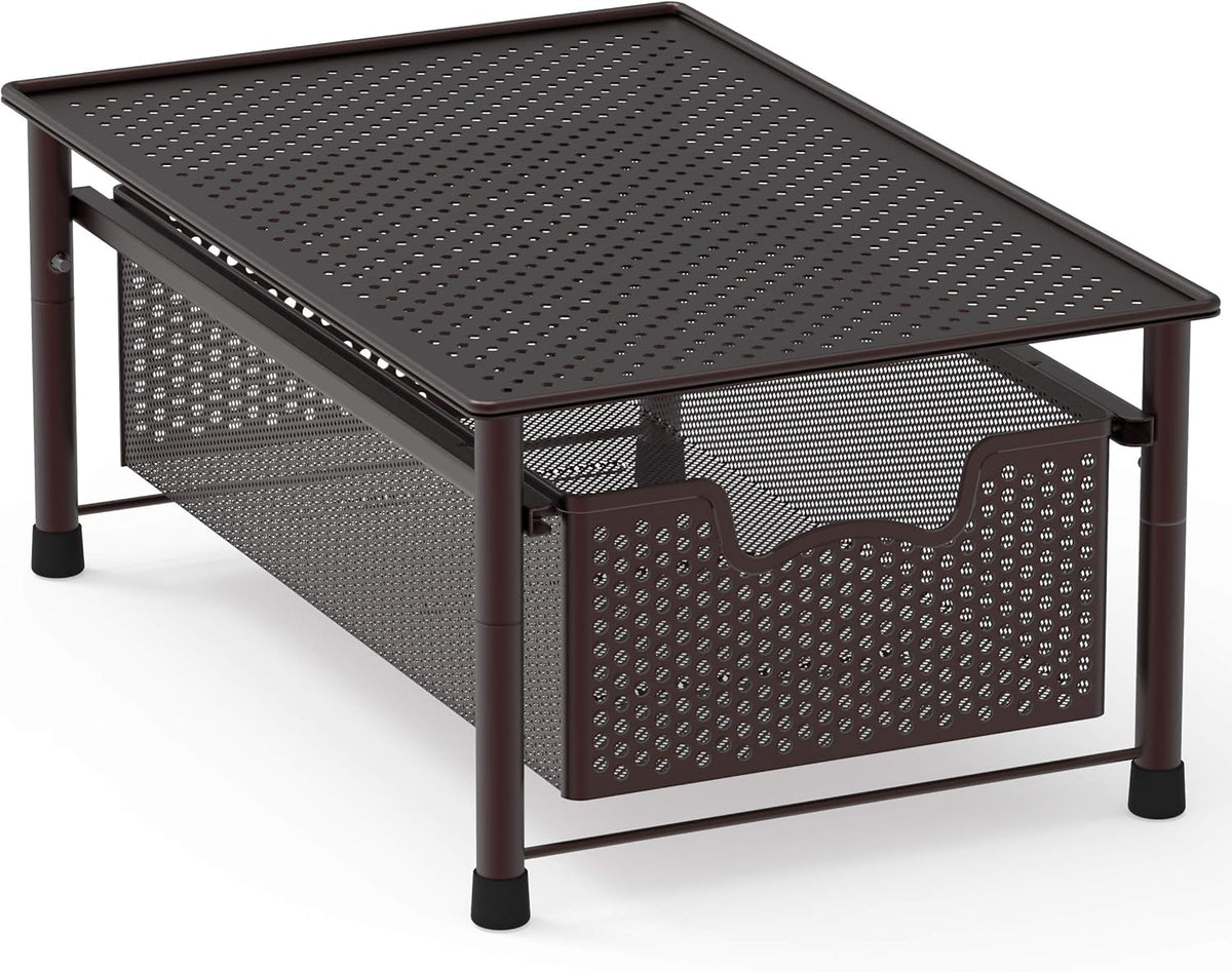 Turquoise Stackable Cabinet Basket Drawer Organizer U233039