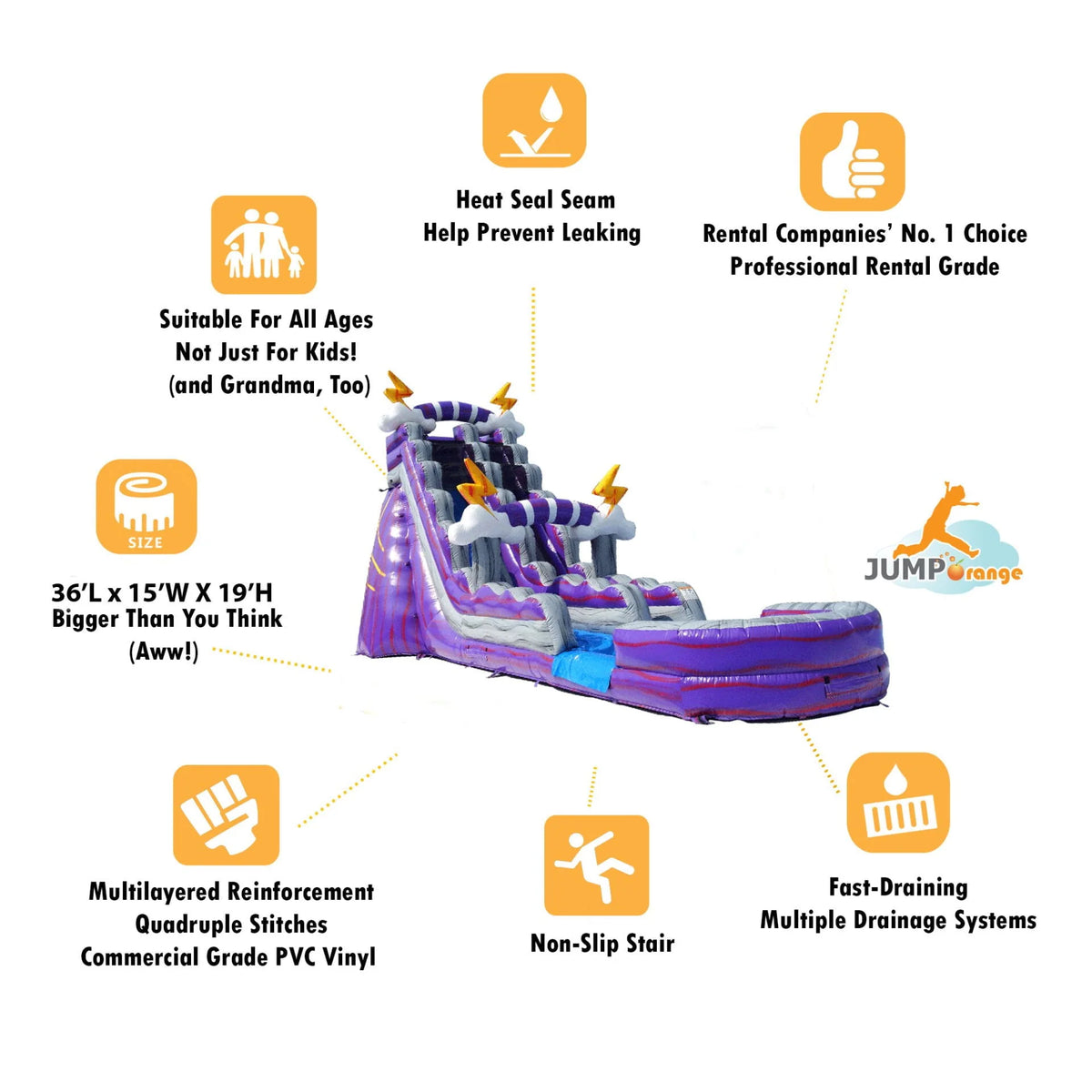 Inflatable Water Slide with Splash Pool K6344