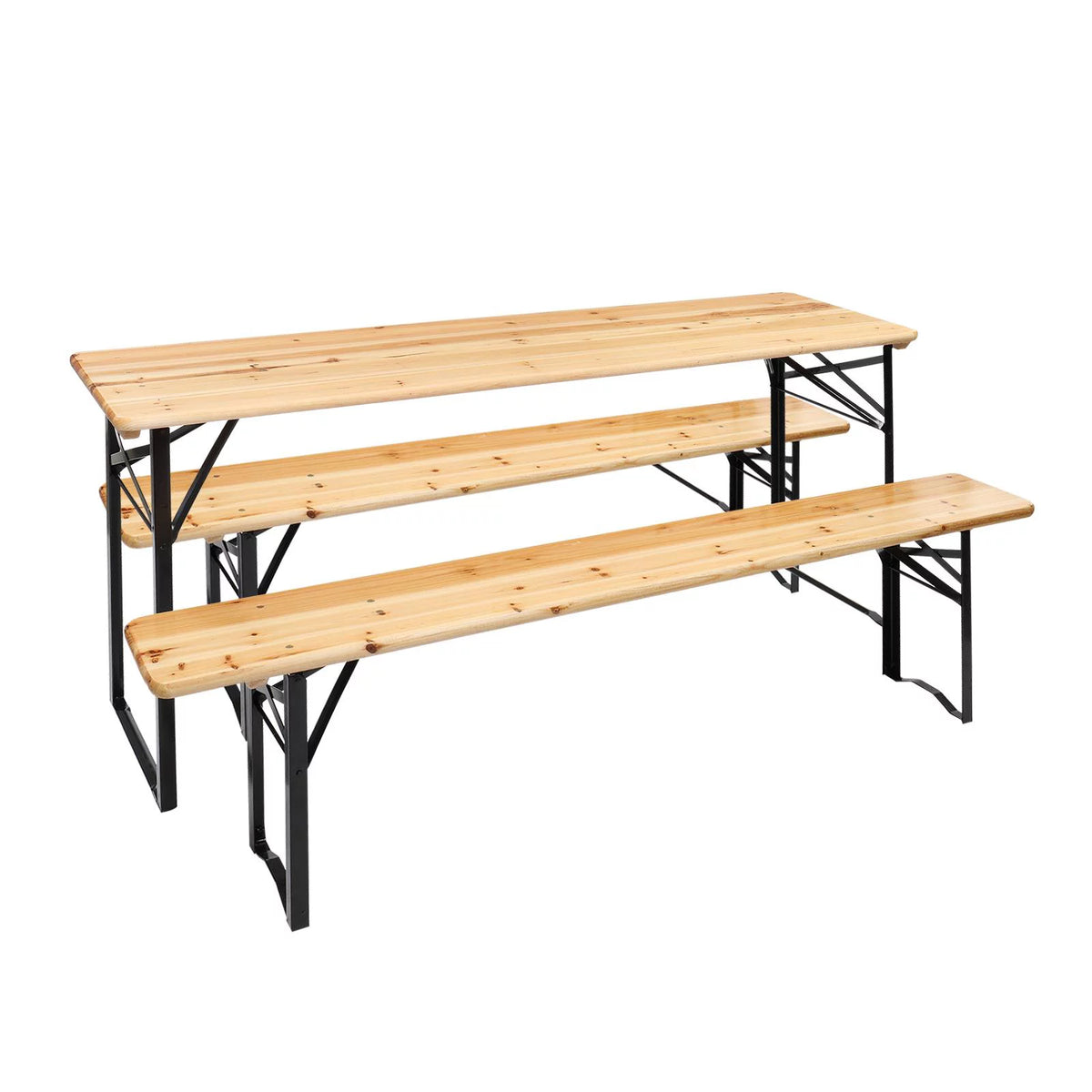 3-Piece Outdoor Folding Picnic Table Bench Set B1320