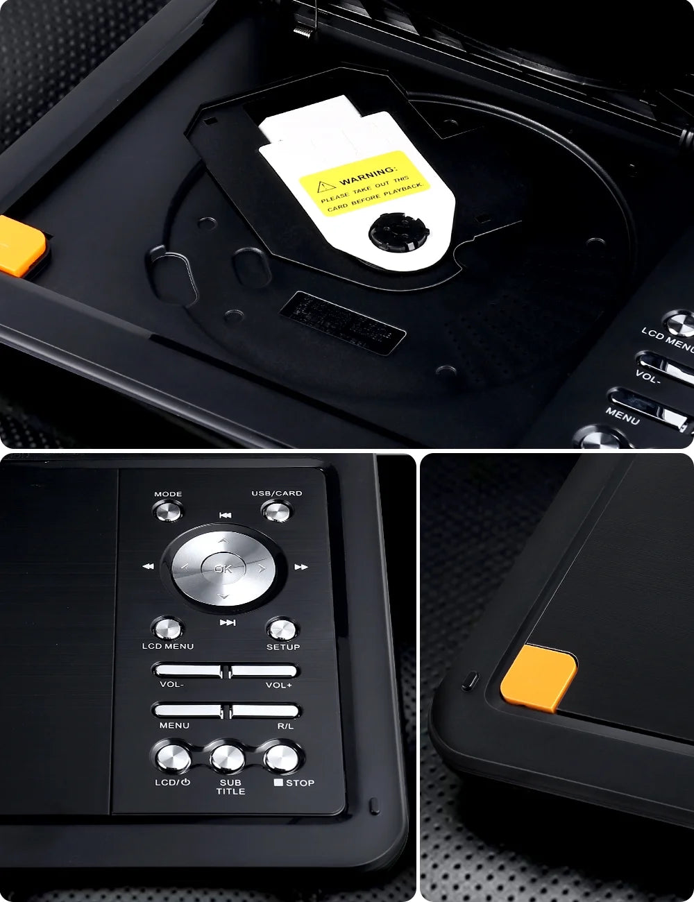 12.5" Portable DVD Player with 10.5" HD Swivel Screen, Black S590