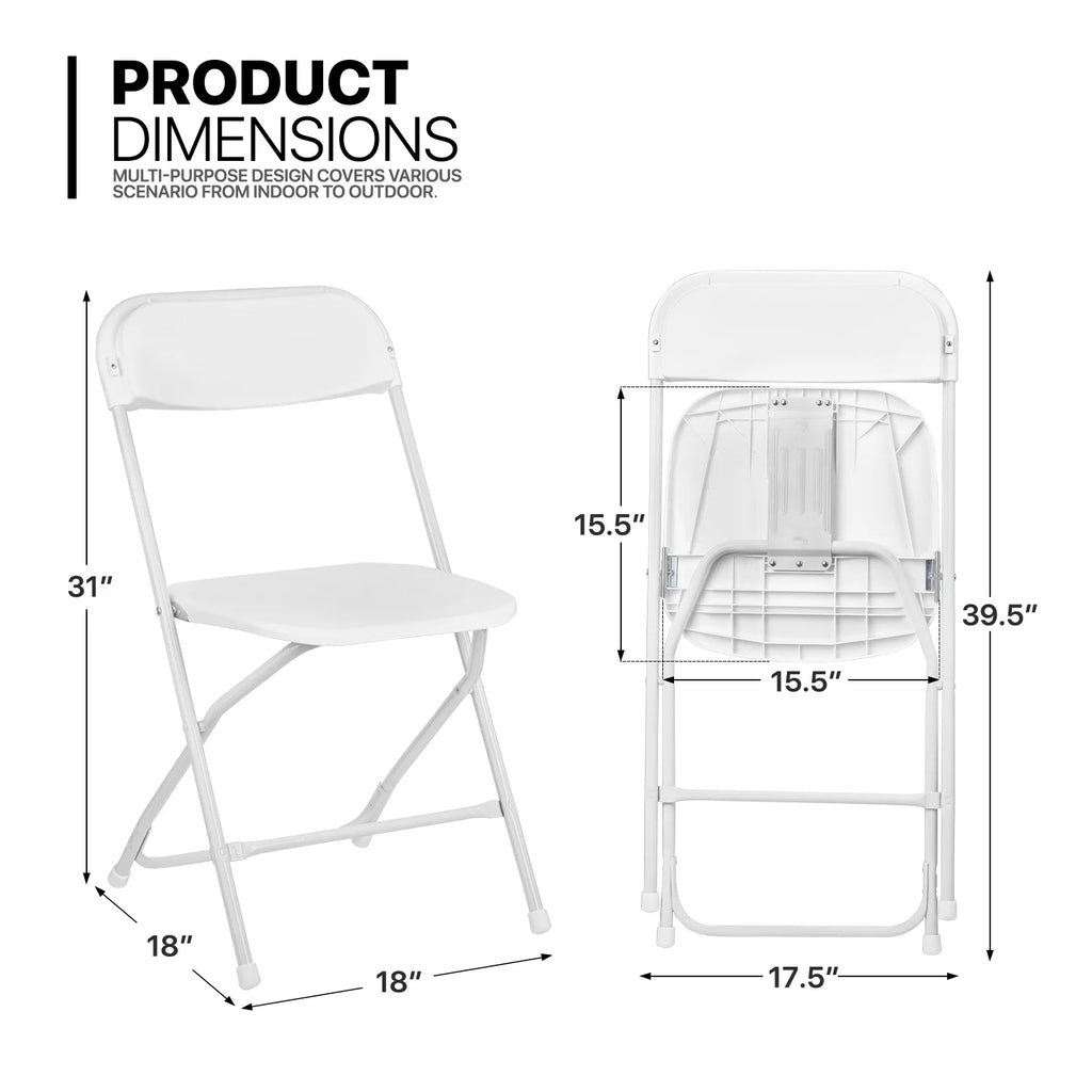 11-Piece 8 Ft Folding Dining Table with Chairs Set with Carry Handle M769557
