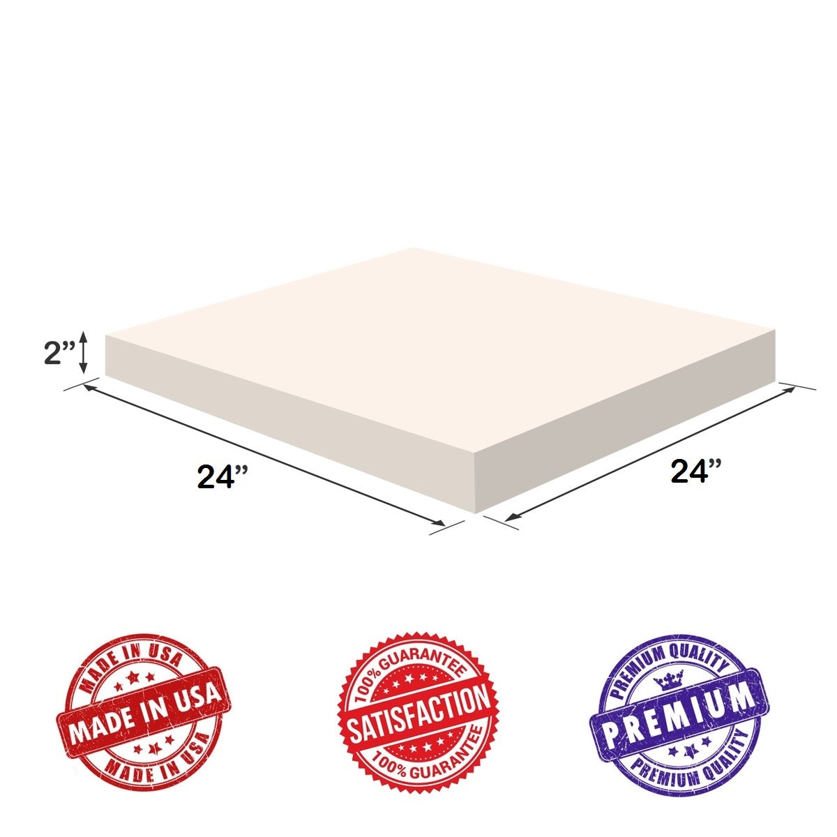 Visco Memory Foam Square Sheet 2.5 lb Regular Density E307701