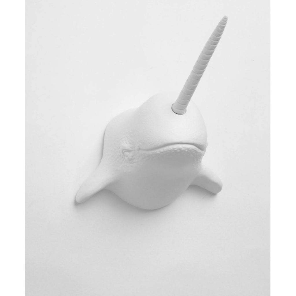 Faux Narwhal Head Wall Mount W512