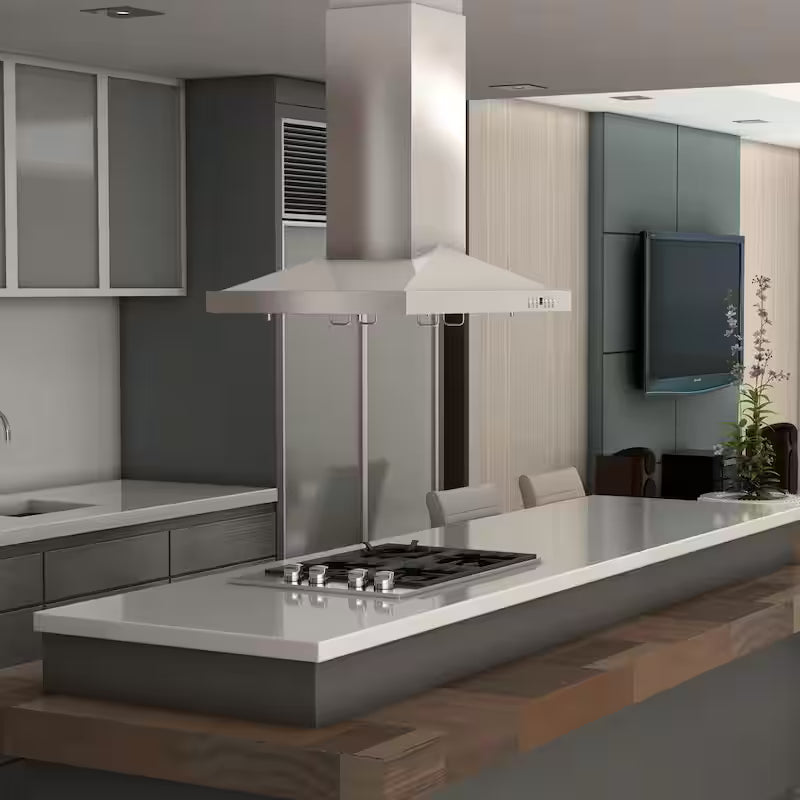 30 in. 400 CFM Convertible Island Mount Range Hood Z470