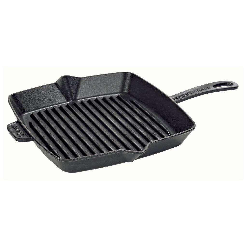 Cast Iron Square Grill Pan, 10-in, Grenadine Z610