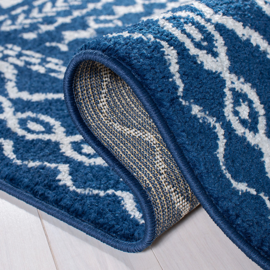 Navy Ivory 2' x 7' Runner Rug V454