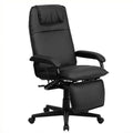 Black Leather Reclining Office Chair Q3295
