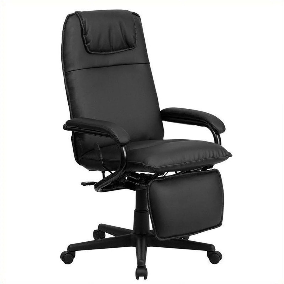 Black Leather Reclining Office Chair Q3295