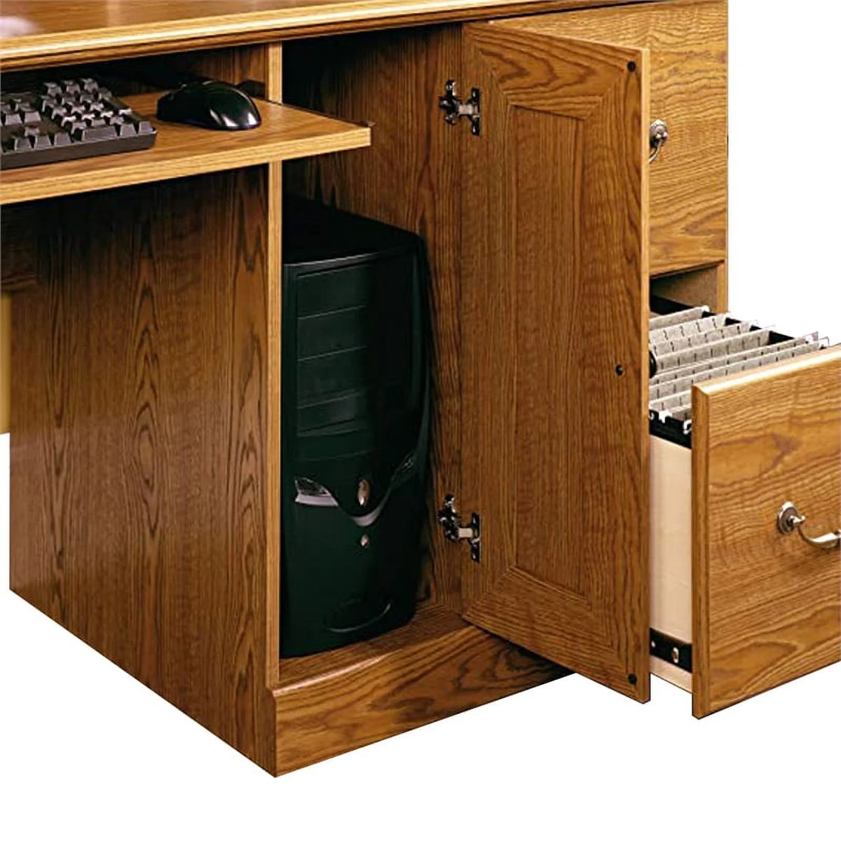 Traditional Wood Computer Desk with Hutch O2884
