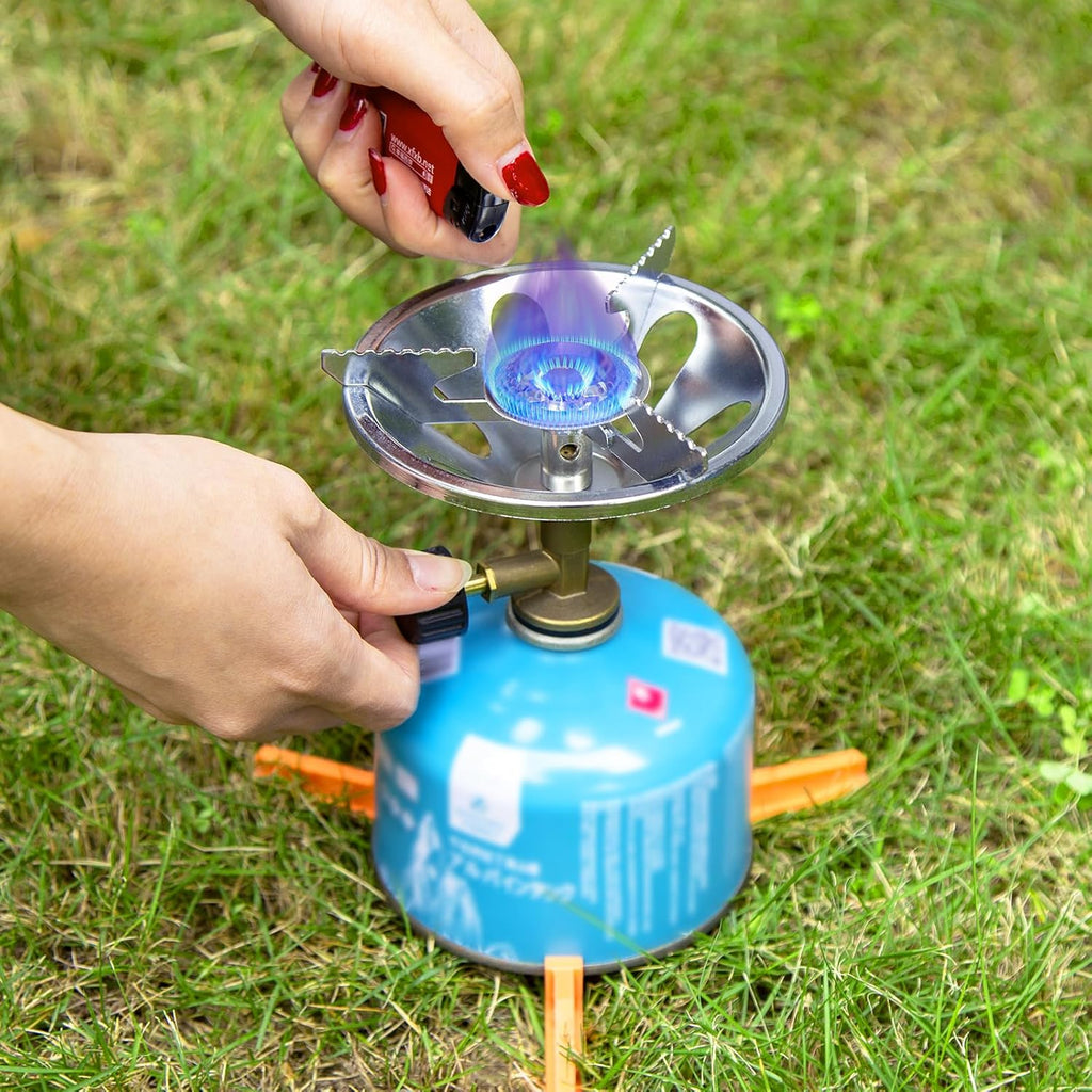 2 in 1 Portable Camping Stove with Carrying Bag I28734