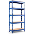 Blue 5-Tier Steel Heavy Duty Storage Shelving Unit V58218