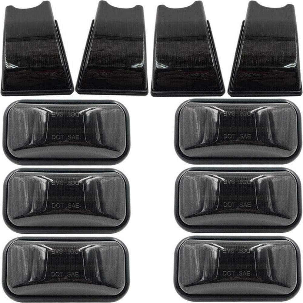 10pcs LED Cab Marker Light Housing Smoke Lens Roof Top Clearance Light Cover M7703