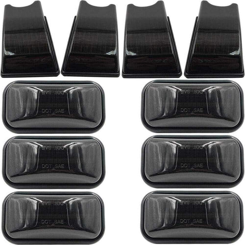 10pcs LED Cab Marker Light Housing Smoke Lens Roof Top Clearance Light Cover M7703