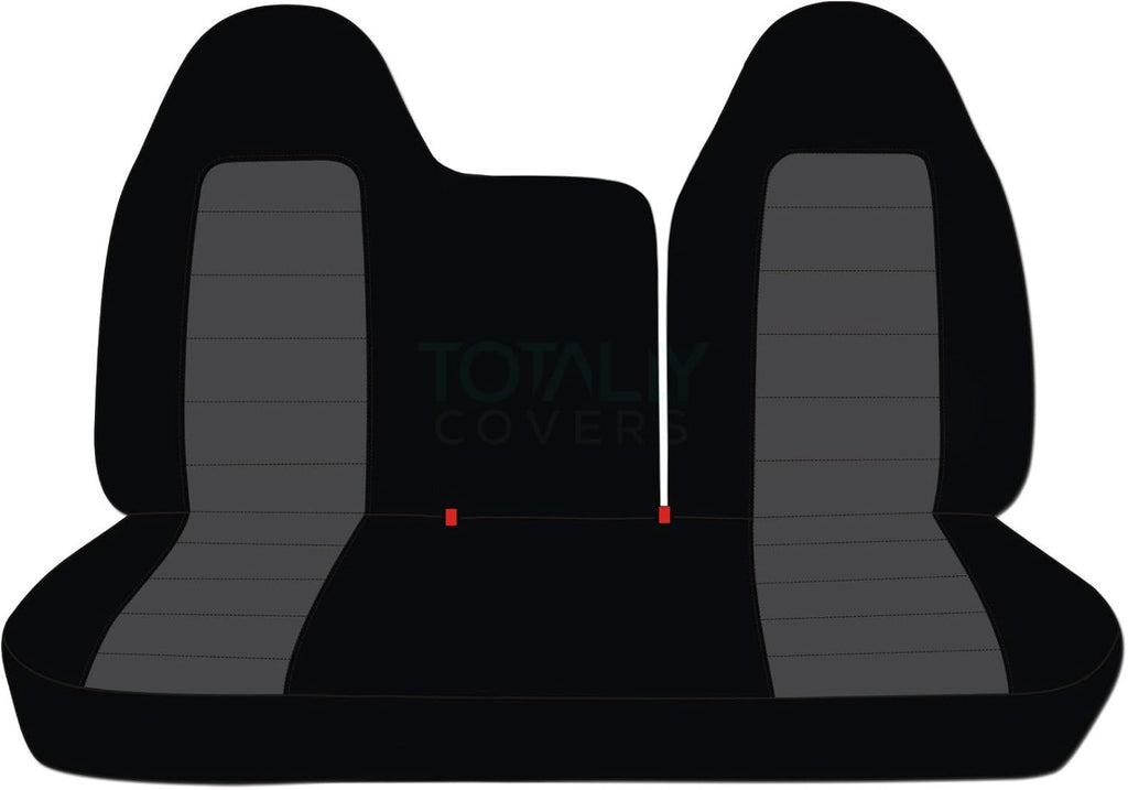 Black & Yellow Two-Tone Truck Seat Covers Q777314