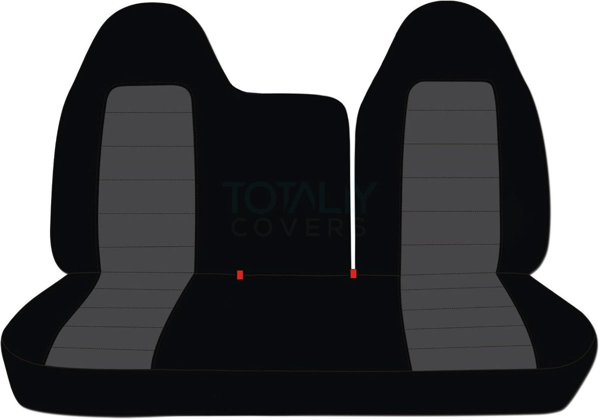 Black & Yellow Two-Tone Truck Seat Covers Q777314