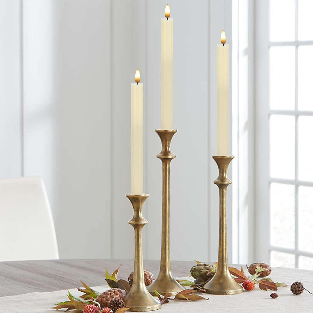 Flameless Taper Candles with Remote and Timer, 6 Pack E2451