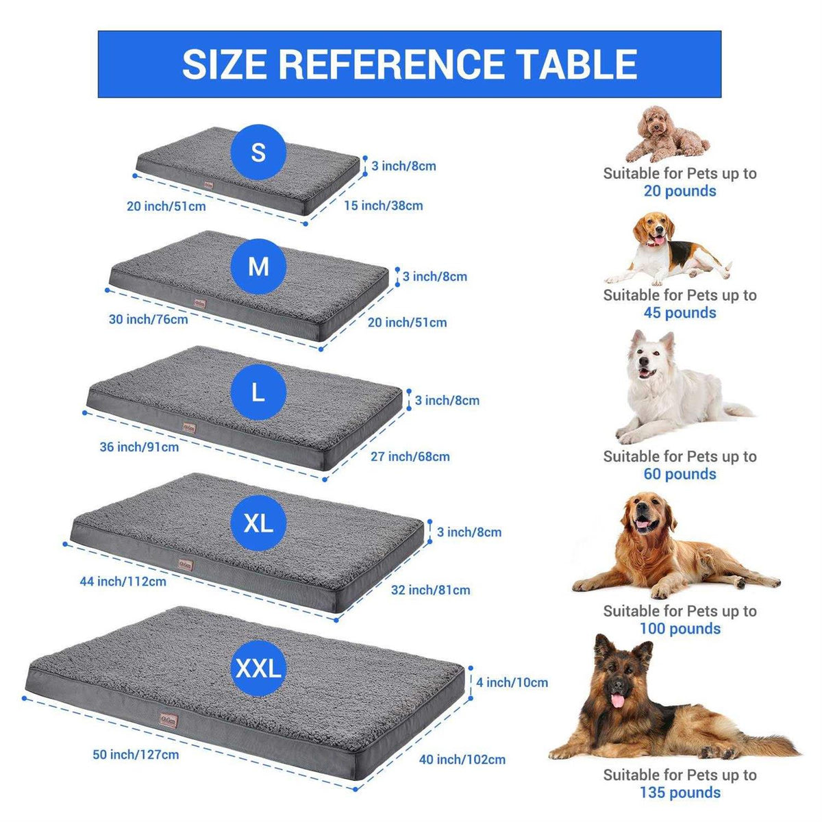 Orthopedic Dog Bed with Egg Foam and Non-Slip Bottom A2739