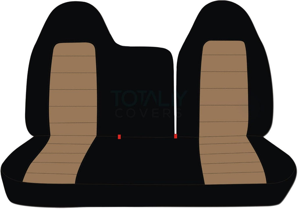 Black & Yellow Two-Tone Truck Seat Covers Q777314