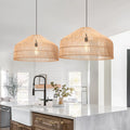 Woven Rattan Pendant Light Chandelier Ceiling Fixture N108744