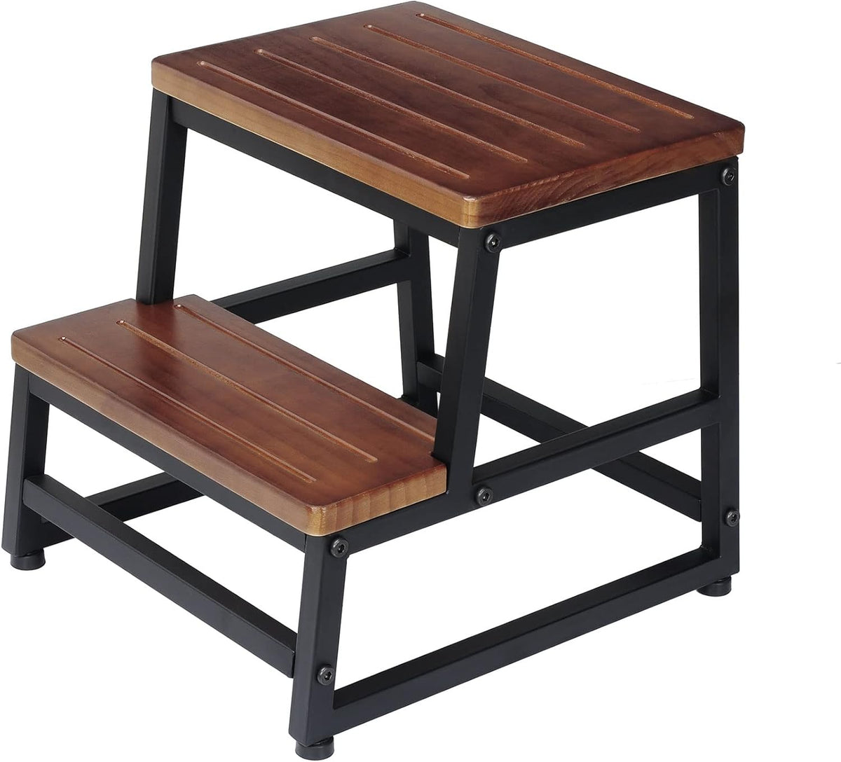 Pack of 2 Dark Walnut Bed Steps with 500lb Load Capacity E8368