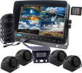 9 inch Monitor Car Backup Camera System with Quad Split Screen CCD Waterproof Night Vision Rear View Camera K173875