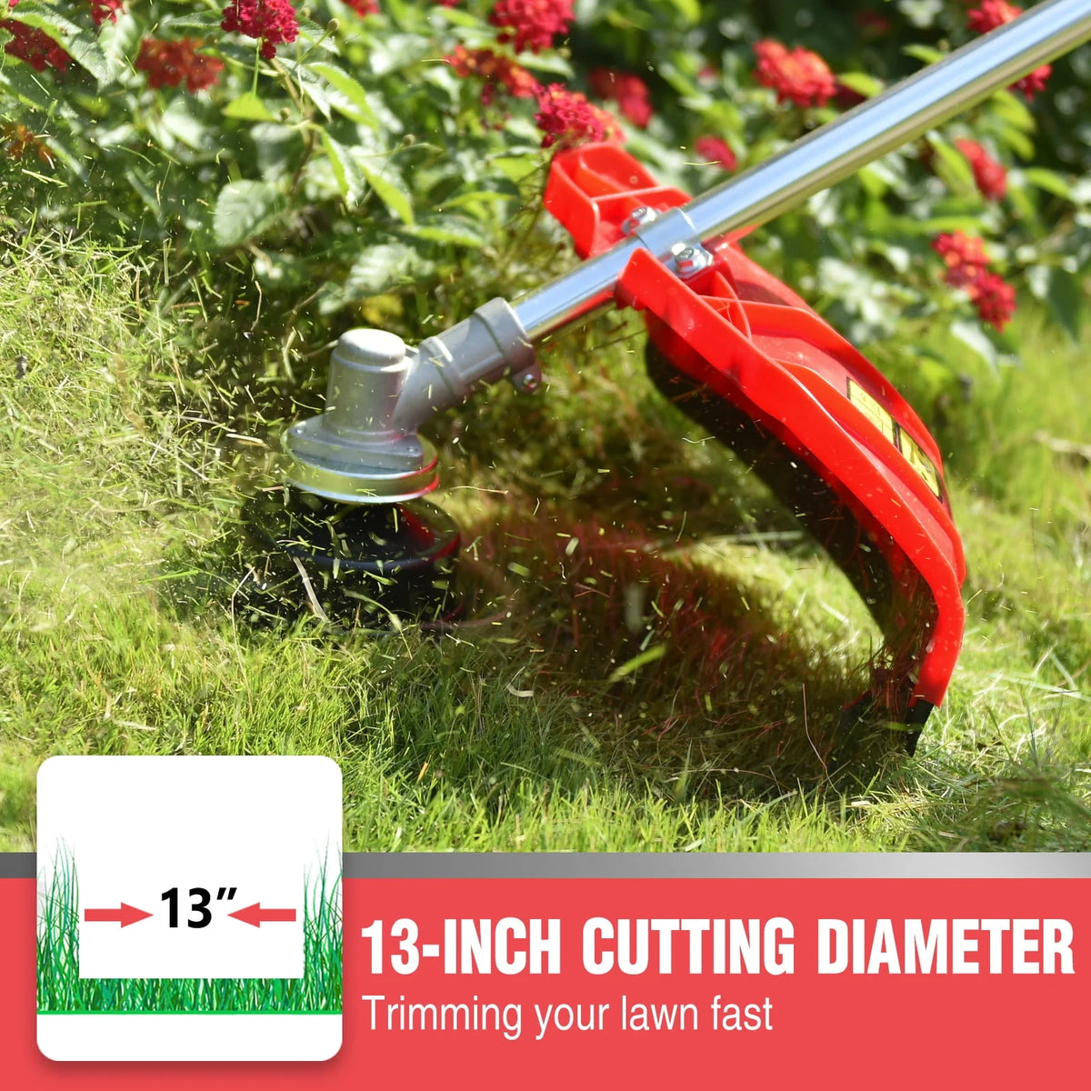 4-Cycle 31cc 15lb Straight Shaft Gas String Trimmer F8643