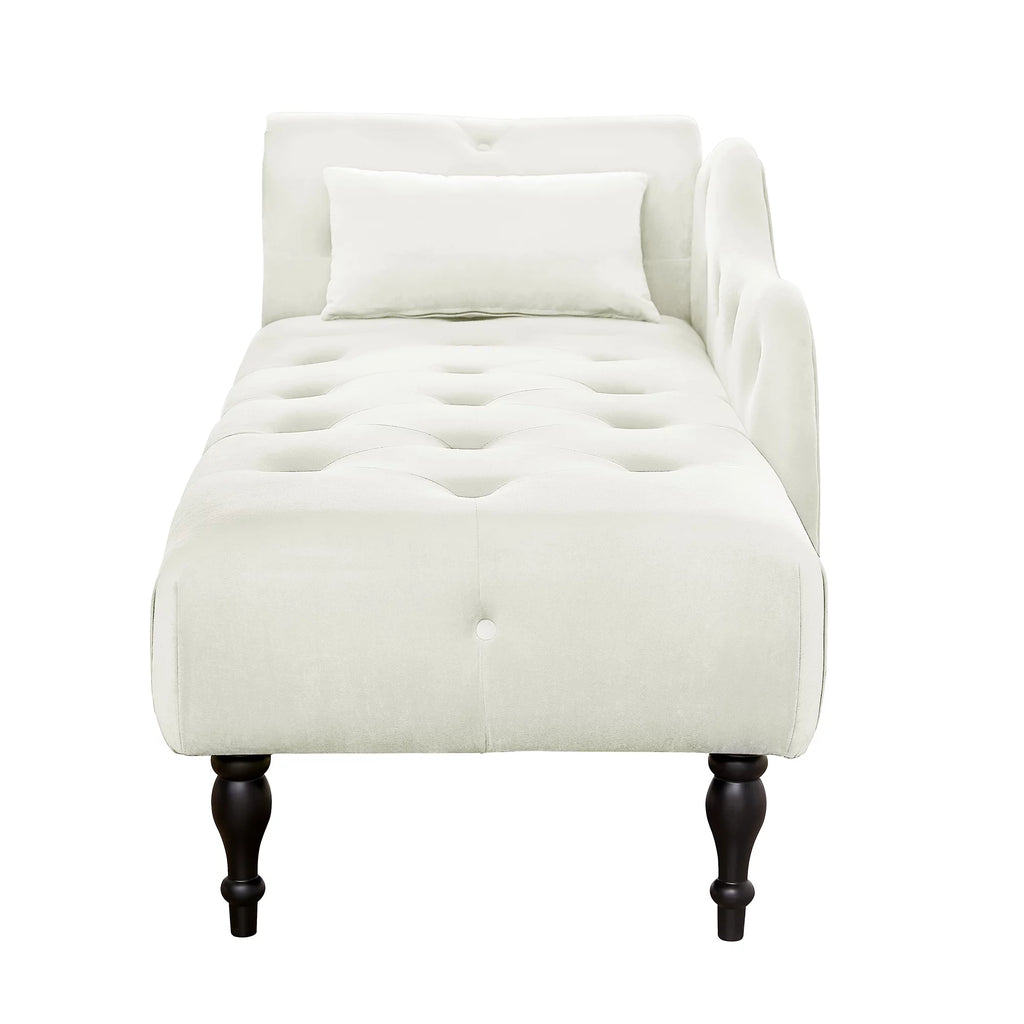 Velvet Chaise Lounge with Pillow F599542
