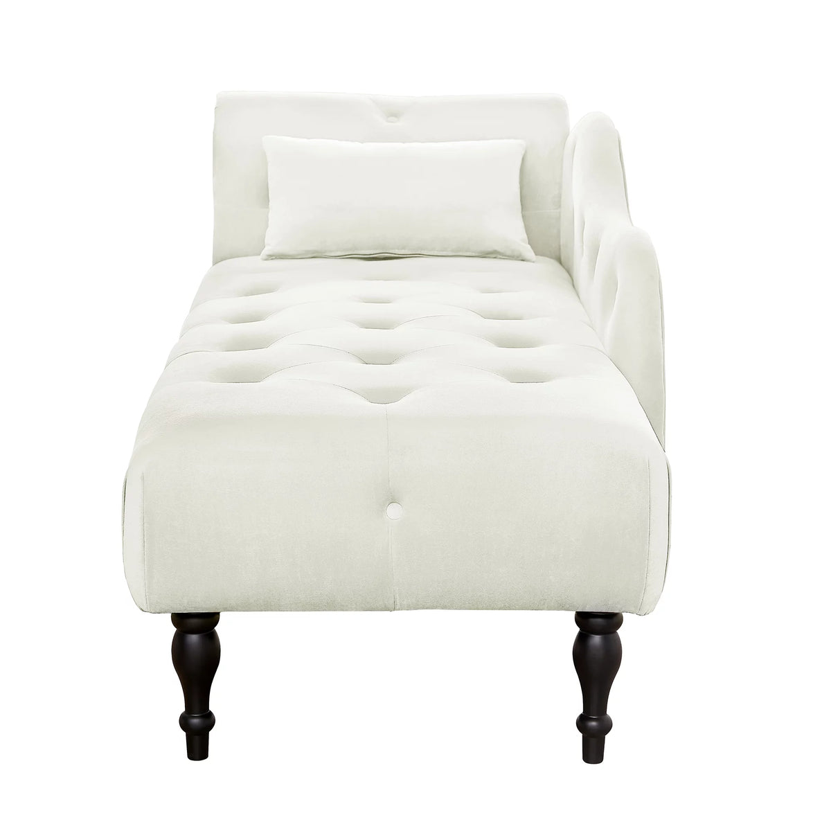 Velvet Chaise Lounge with Pillow F599542