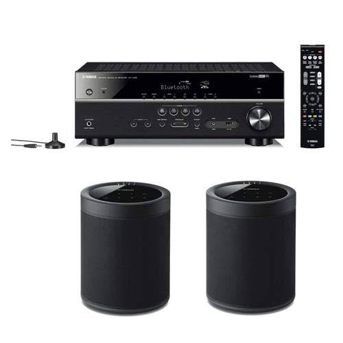 Black 5.1-Channel Network AV Receiver with 2 Wireless Speakers A759839