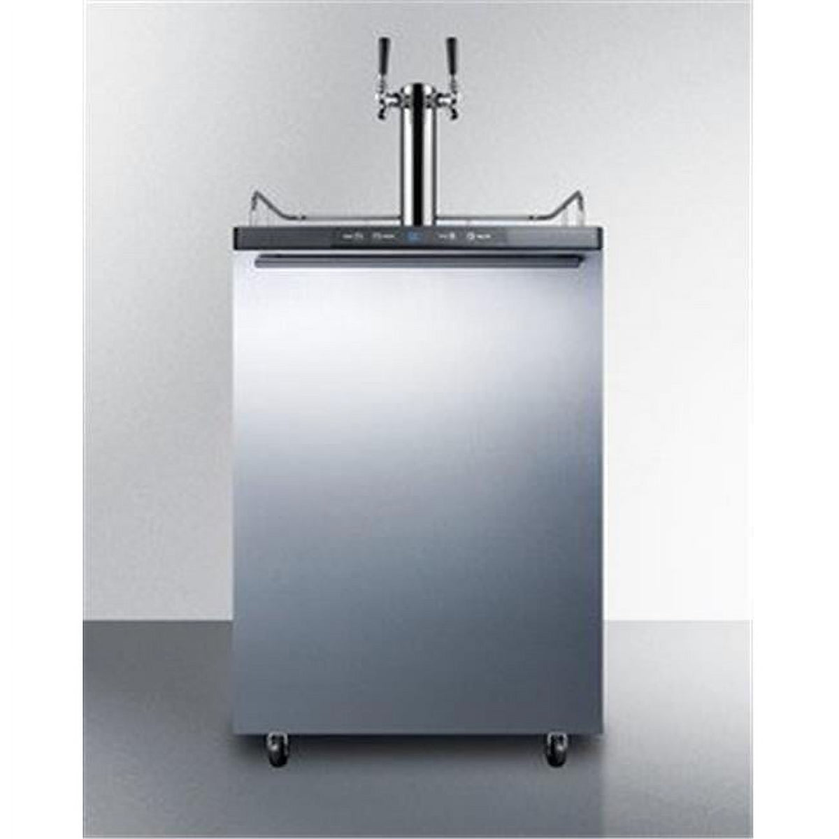 Black Freestanding Beer Dispenser with Stainless Steel Door P262885