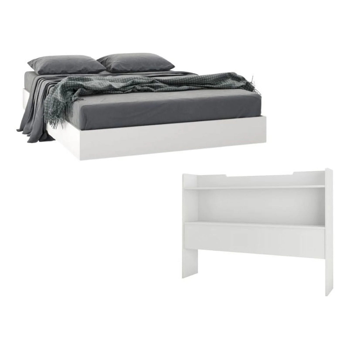 White 2 Piece Full Size Bedroom Set H630809