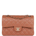 Caramel Brown Lambskin Flap Bag Y2889